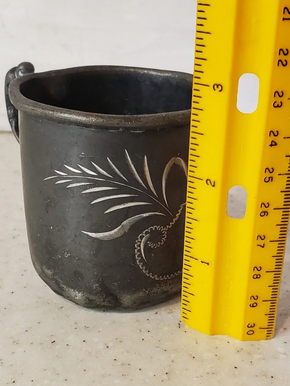 Vintage Richfield Quadruple Plate Silverplate Child's Baby Cup Mug #1377 Floral